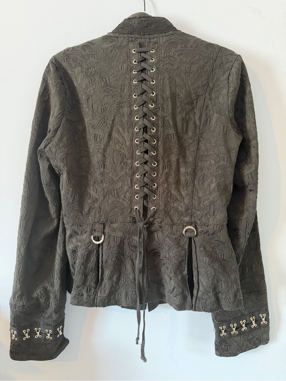 Tripp NYC Black Brocade Lace-Back Jacket - Picture 6 of 7